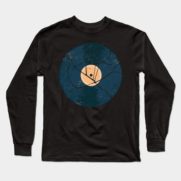 Retro Broken Vinyl Long Sleeve T-Shirt by soondoock